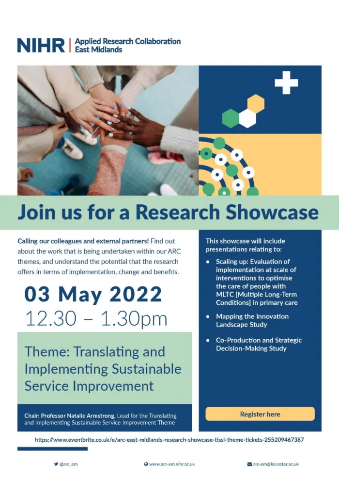 ARC Research Showcase_Translating and Implementing Sustainable Service Improvement Theme