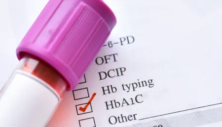 Blood sample for HbA1c test