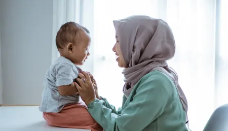 Muslim mother and son